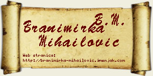 Branimirka Mihailović vizit kartica